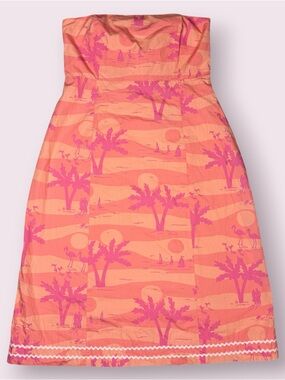 vintage lilly pulitzer strapless dress